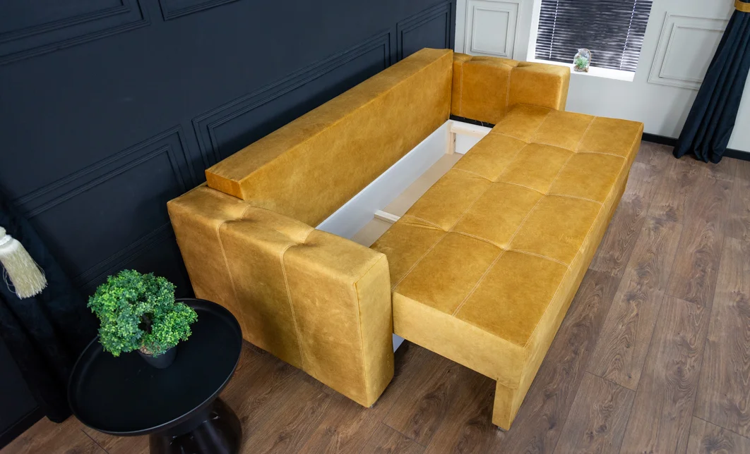 Canapea Extensibilă Vegas Bonell Mini, Mustar 5