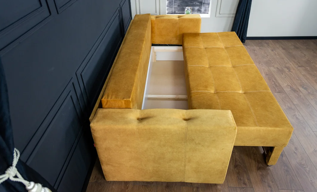 Canapea Extensibilă Vegas Bonell Mini, Mustar 6