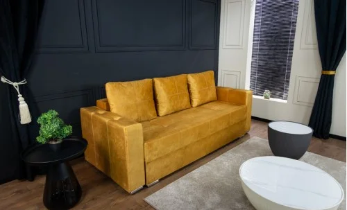 Canapea Extensibilă Vegas Bonell Mini, Mustar