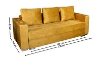 Canapea Extensibilă Vegas Memory Max, Mustar 1