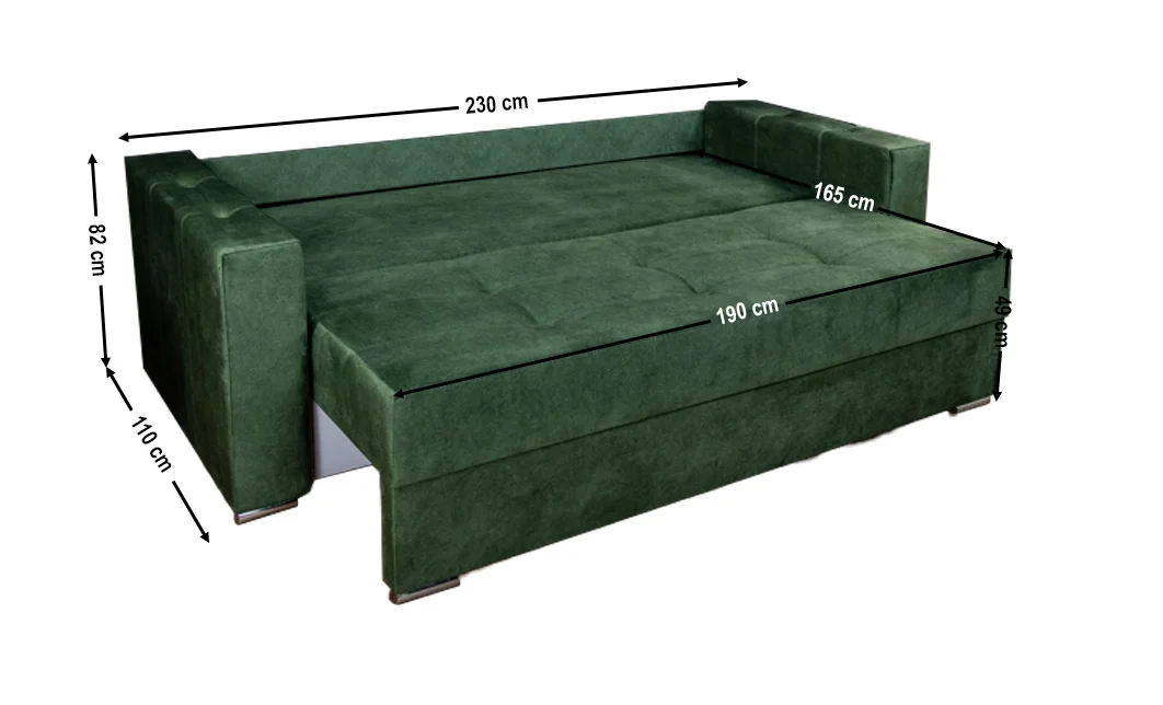 Canapea Extensibilă Vegas Bonell Max, Verde 5
