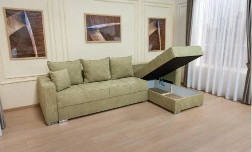 Colțar Extensibil Claudia Mare XXL Bonell Verde Olive - Aragon 35, Interschimbabil