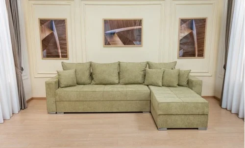 Colțar Extensibil Claudia Mare XXL Bonell Verde Olive - Aragon 35, Interschimbabil