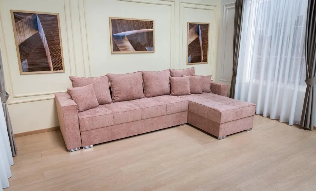 Colțar Extensibil Claudia Mare XXL Memory Roz - Aragon 62, Interschimbabil 10