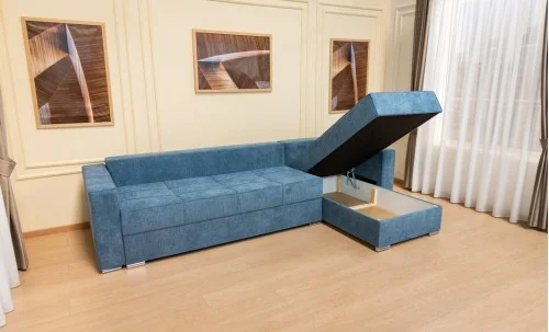 Colțar Extensibil Claudia Mare XXL Bonell Albastru - Aragon 74, Interschimbabil