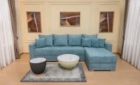 Colțar Extensibil Claudia Mare XXL Memory Albastru Deschis - Aragon 75 Interschimbabil 3