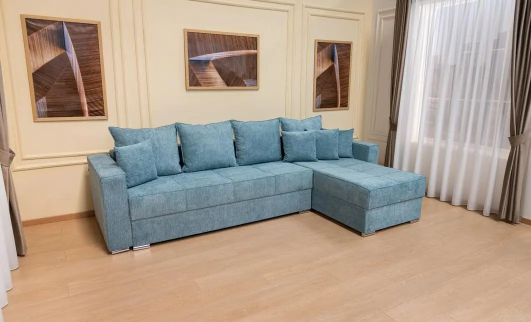 Colțar Extensibil Claudia Mare XXL Memory Albastru Deschis - Aragon 75 Interschimbabil 10