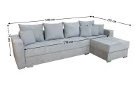 Colțar Extensibil Claudia Mare XXL Bonell Gri - Aragon 83, Interschimbabil 3