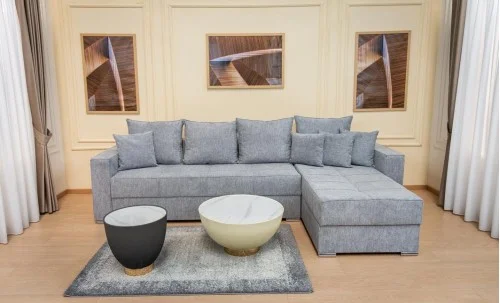 Colțar Extensibil Claudia Mare XXL Memory Gri - Aragon 90, Interschimbabil