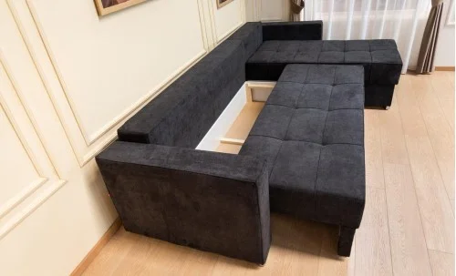 Colțar Extensibil Claudia Mare XXL Bonell Negru - Aragon 99, Interschimbabil