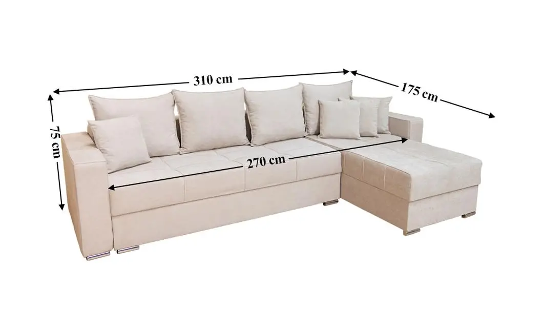 Colțar Extensibil Claudia Mare XXL Bonell Bej - Lemon 01 Interschimbabil 3