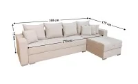 Colțar Extensibil Claudia Mare XXL Bonell Bej - Lemon 01 Interschimbabil 3