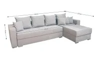 Colțar Extensibil Claudia Mare XXL Bonell Gri Lemon 05, Interschimbabil 4