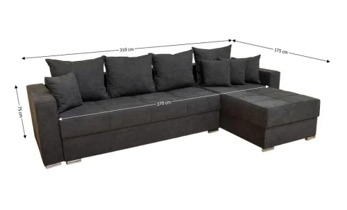 Colțar Extensibil Claudia Mare XXL Memory XXL - Lemon 30, Interschimbabil