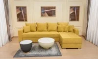 Colțar Extensibil Claudia Mare XXL Memory XXL - Lemon 43, Interschimbabil