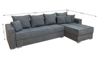 Colțar Extensibil Claudia Mare XXL Bonell Gri- Lemon 56, Interschimbabil	 3