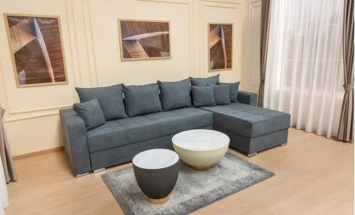 Colțar Extensibil Claudia Mare XXL Bonell Gri- Lemon 56, Interschimbabil	
