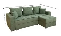 Colțar Extensibil Claudia XXS Memory Verde - Aragon 39 Interschimbabil 2