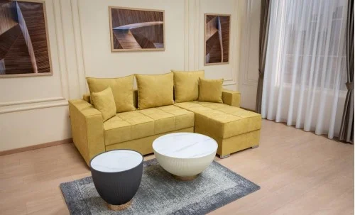 Colțar Extensibil Claudia XXS Memory Galben - Lemon 43 Interschimbabil