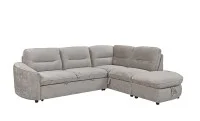 Colțar Extensibil Harmony KF7906  cu Ladă Depozitare, Șezlong Dreapta, Gri Deschs 6