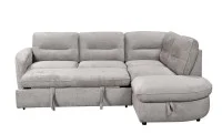 Colțar Extensibil Harmony KF7906  cu Ladă Depozitare, Șezlong Dreapta, Gri Deschs 2