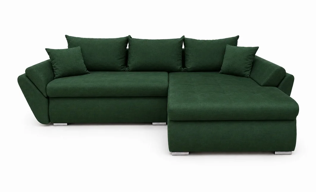 Colțar Extensibil Confort cu Spumă HR, Verde Smarald 2
