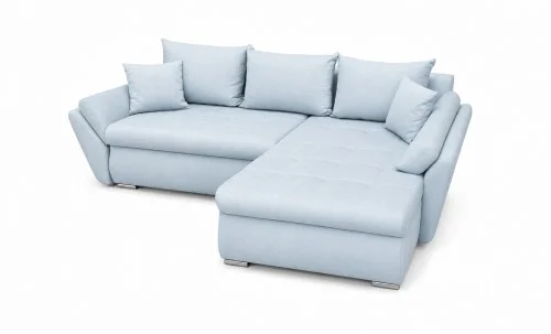 Colțar Extensibil Confort cu Spumă HR, Bleu Deschis