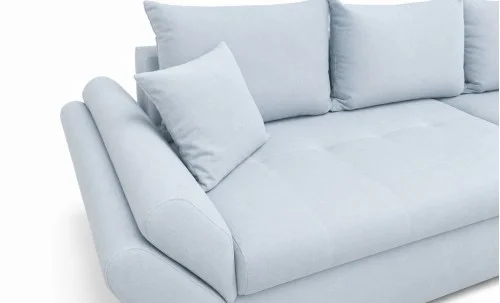 Colțar Extensibil Confort cu Spumă HR, Bleu Deschis