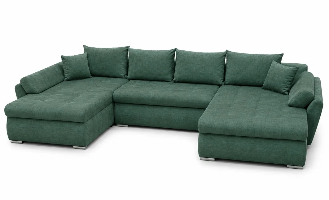 Colțar Extensibil Confort U cu Spumă HR, Verde Mentă  5