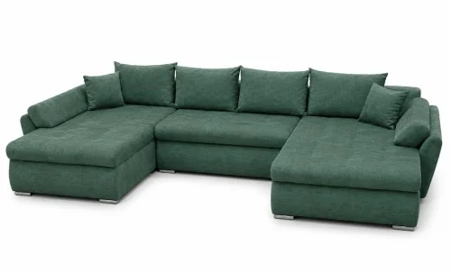 Colțar Extensibil Confort U cu Spumă HR, Verde Mentă 