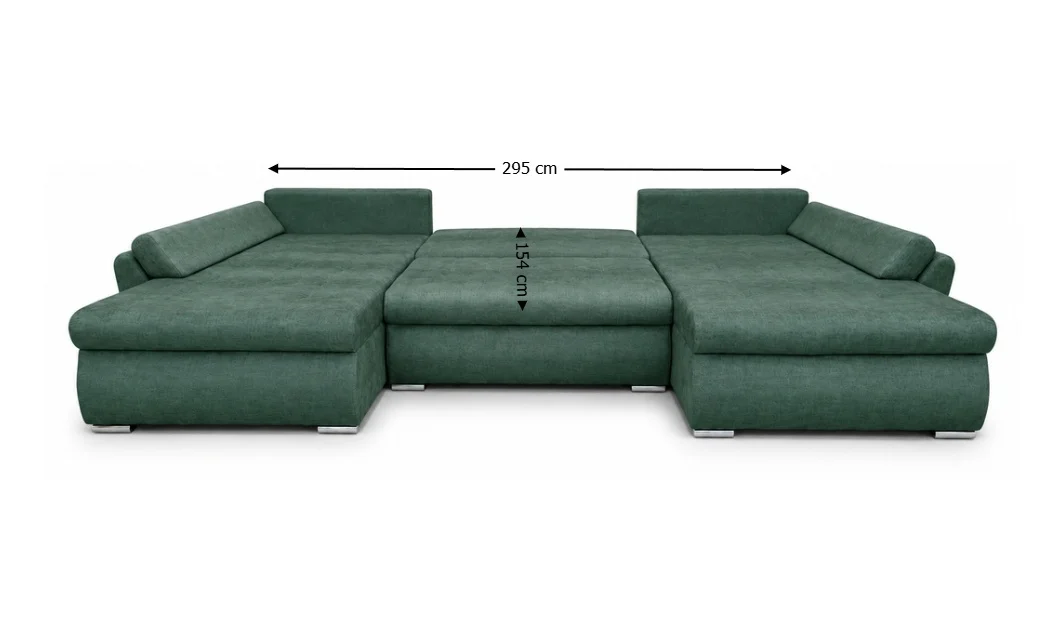 Colțar Extensibil Confort U cu Spumă HR, Verde Mentă  3