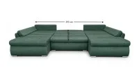Colțar Extensibil Confort U cu Spumă HR, Verde Mentă  3