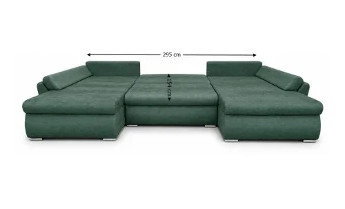 Colțar Extensibil Confort U cu Spumă HR, Verde Mentă 