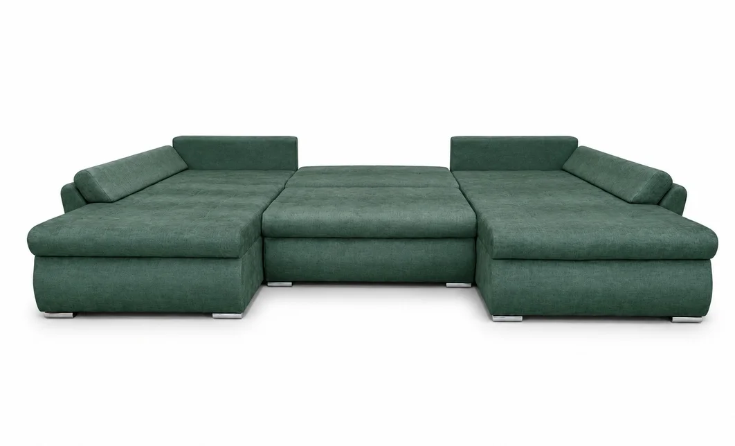 Colțar Extensibil Confort U cu Spumă HR, Verde Mentă  4