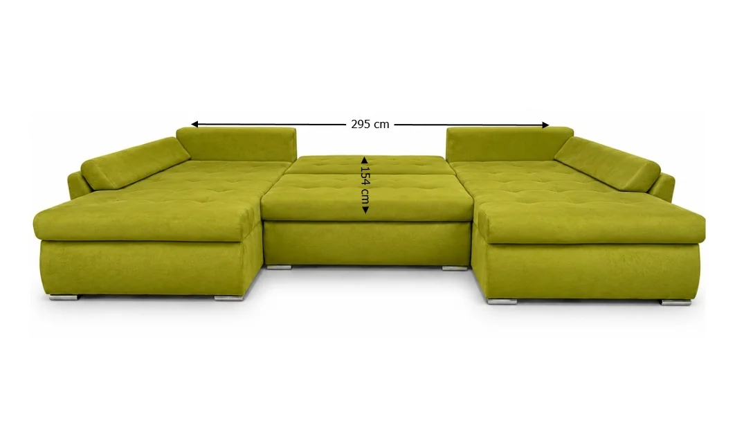 Colțar Extensibil Confort U cu Spumă HR, Verde Olive 4