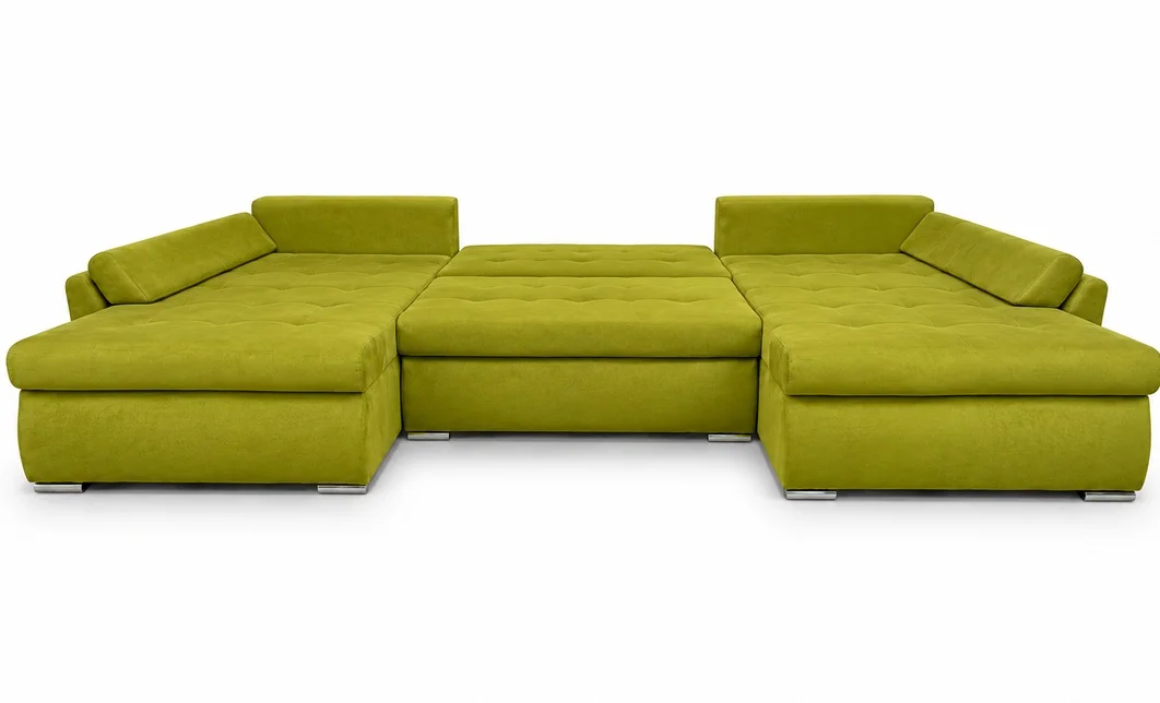 Colțar Extensibil Confort U cu Spumă HR, Verde Olive 5