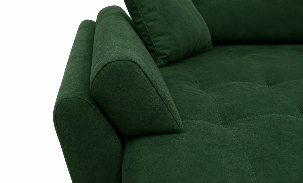 Colțar Extensibil Confort U cu Spumă HR, Verde Smarald 8