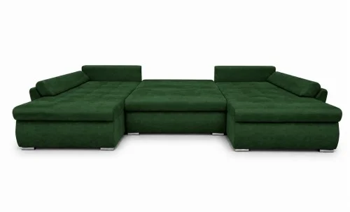 Colțar Extensibil Confort U cu Spumă HR, Verde Smarald