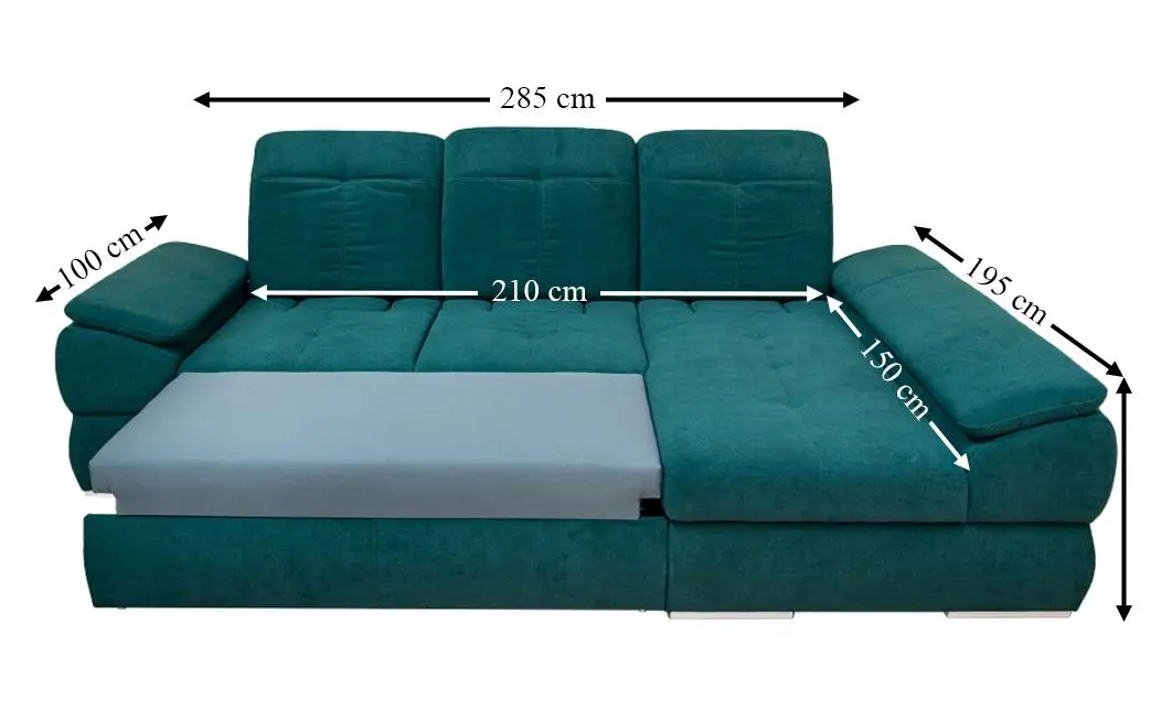 Colțar Extensibil Denver 2 Verde - Vega 27 Dreapta 2