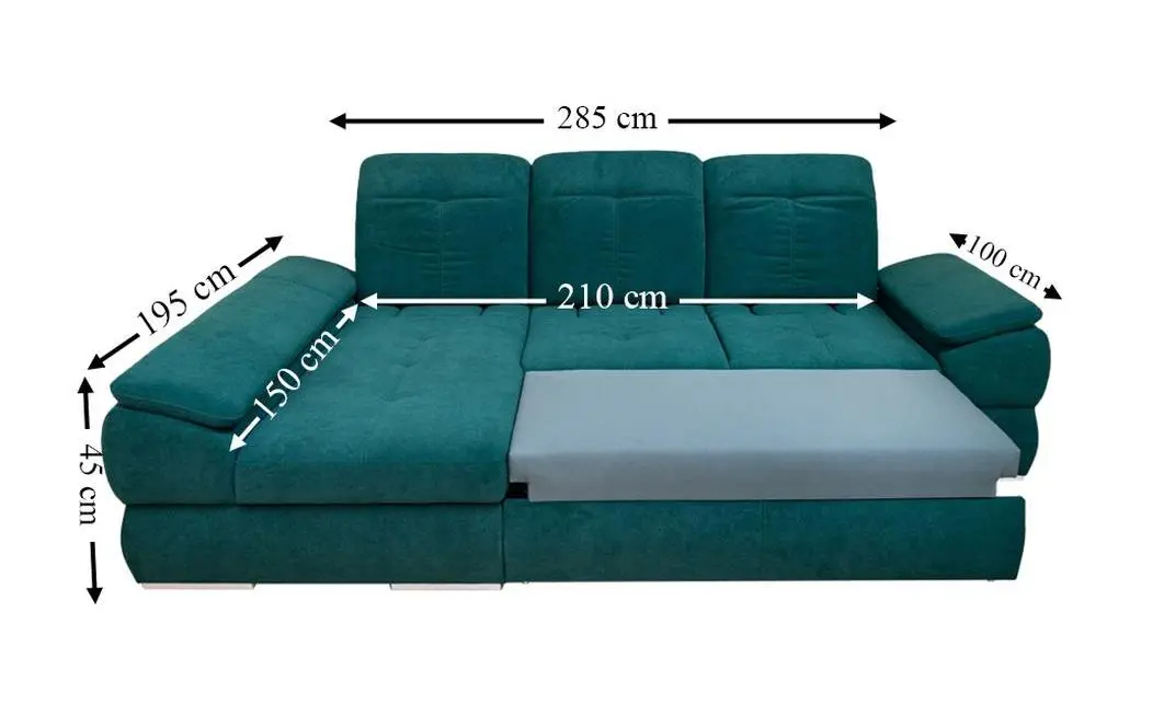 Colțar Extensibil Denver 2 Verde - Vega 27 Stânga 3