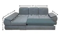 Colțar Extensibil Denver 2 Gri Deschis- Vega 33 Stânga 3