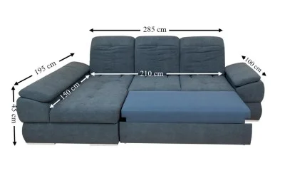 Colțar Extensibil Denver 2 Gri - Vega 35 Stânga