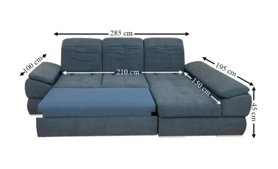 Colțar Extensibil Denver 2 Gri - Vega 35 Dreapta