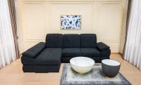 Colțar Extensibil Denver 2 Negru - Vega 70 Stânga