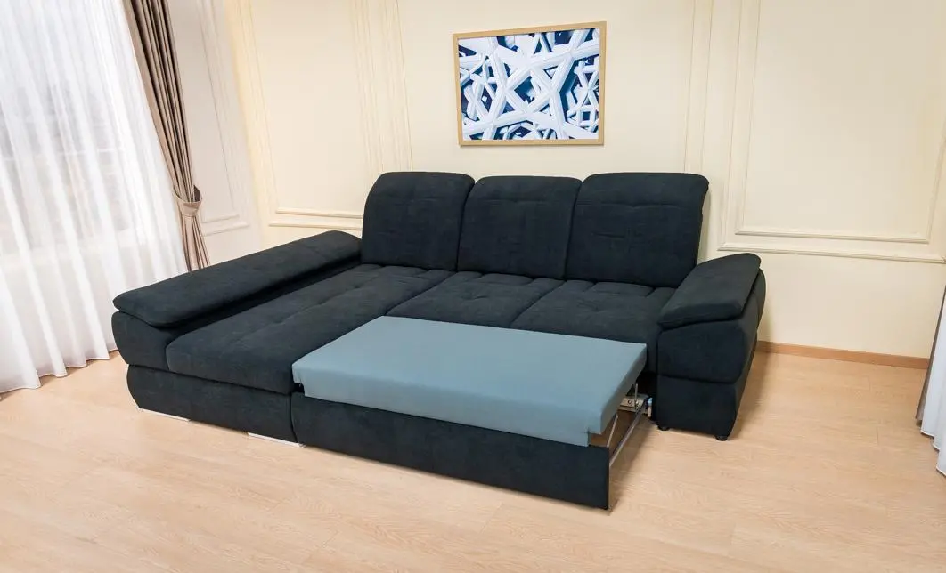 Colțar Extensibil Denver 2 Negru - Vega 70 Stânga