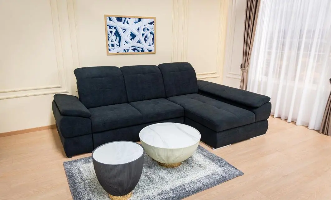 Colțar Extensibil Denver 2 Negru - Vega 70 Dreapta