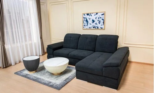 Colțar Extensibil Denver 2 Negru - Vega 70 Dreapta