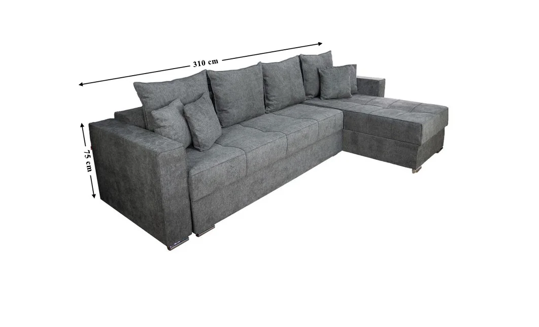 Colțar Extensibil Claudia Mare XXL Bonell Gri - Aragon 97, Interschimbabil 3