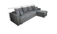 Colțar Extensibil Claudia Mare XXL Bonell Gri - Aragon 97, Interschimbabil 3