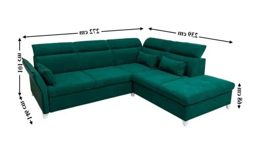 Colțar Extensibil Barry Verde - Vega 27 Dreapta